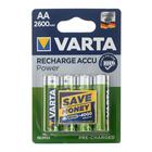 Аккумулятор Varta, Ni-Mh, AA, HR6-4BL, 1.2В, 2600 мАч, блистер, 4 шт. - Фото 1