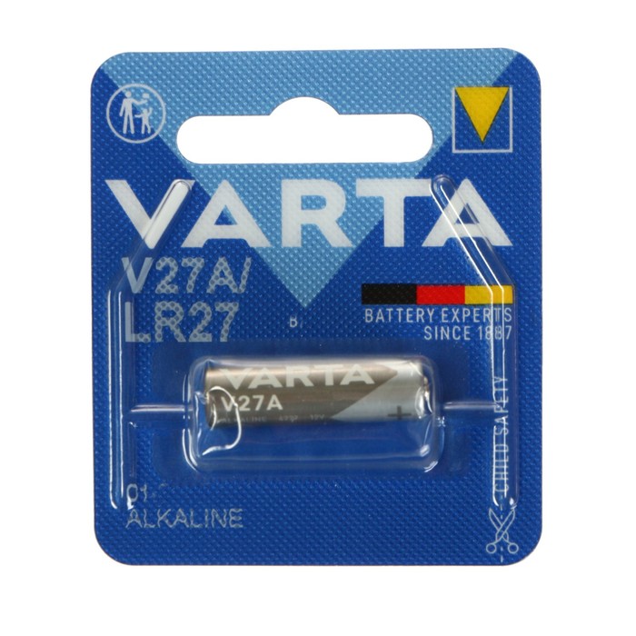 Батарейка алкалиновая Varta Professional, А27 (27A, MN27, V27A)-1BL, 12В, блистер, 1 шт. - фото 51319245