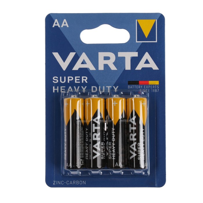 Батарейка солевая Varta SuperLife, AA, R6-4BL, 1.5В, блистер, 4 шт. - Фото 1