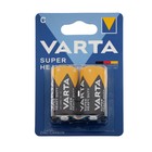 Батарейка солевая Varta SuperLife, C, R14-2BL, 1.5В, блистер, 2 шт. - фото 8664503