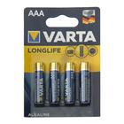 Батарейка алкалиновая Varta LongLife, AAA, LR03-4BL, 1.5В, блистер, 4 шт. - фото 11069982