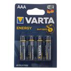 Батарейка алкалиновая Varta Energy, AAA, LR03-4BL, 1.5В, блистер, 4 шт. - Фото 1