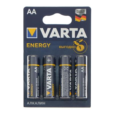 Батарейка алкалиновая Varta Energy, AA, LR6-4BL, 1.5 В, блистер, 4 шт.
