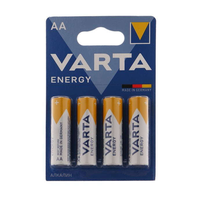 Батарейка алкалиновая Varta Energy, AA, LR6-4BL, 1.5В, блистер, 4 шт. - фото 51359193