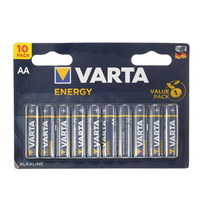 Батарейка алкалиновая Varta Energy, AA, LR6-10BL, 1.5 В, блистер, 10 шт.