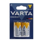 Батарейка алкалиновая Varta Energy, C, LR14-2BL, 1.5В, блистер, 2 шт. - Фото 1