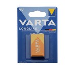 Батарейка алкалиновая Varta LongLife, 6LR61-1BL, 9В, крона, блистер, 1 шт. 5217307 - фото 9035795