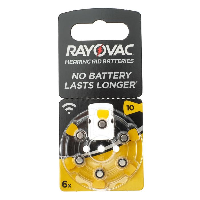 Батарейка цинковая Rayovac Acoustic, ZA-10 (PR70, DA230)-6BL, 1.45В, блистер, 6 шт. - Фото 1