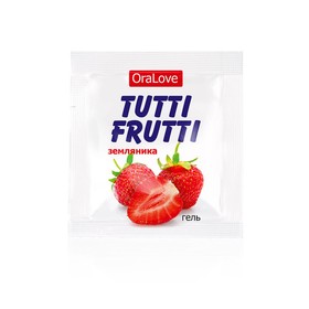 Гель-смазка TUTTI-FRUTTI OraLove Земляника, на водной основе, съедобная, 4 г 5220478