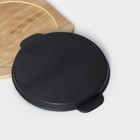 Сковорода чугунная на деревянной подставке «Круг. Гриль», 25×21,3 см, цвет чёрный - Фото 6