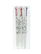 Набор шариковых ручек, 3 штуки, автоматические, 4-цветные, белый корпус, с рисунком - Фото 1