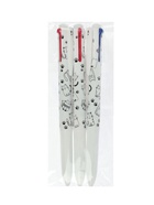 Набор шариковых ручек, 3 штуки, автоматические, 4-цветные, белый корпус, с рисунком - Фото 4