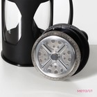 Чайник заварочный френч - пресс Доляна «Оливер», 350 мл, стекло, цвет чёрный - Фото 2