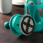 Чайник заварочный френч - пресс Доляна «Оливер», 600 мл, стекло, цвет бирюзовый - Фото 2