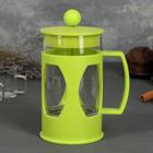 Чайник заварочный френч - пресс Доляна «Оливер», 600 мл, стекло, цвет зелёный - Фото 1