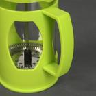 Чайник заварочный френч - пресс Доляна «Оливер», 600 мл, стекло, цвет зелёный - Фото 3