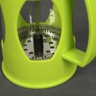 Чайник заварочный френч - пресс Доляна «Оливер», 600 мл, стекло, цвет зелёный - Фото 4