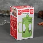 Чайник заварочный френч - пресс Доляна «Оливер», 600 мл, стекло, цвет зелёный - Фото 5