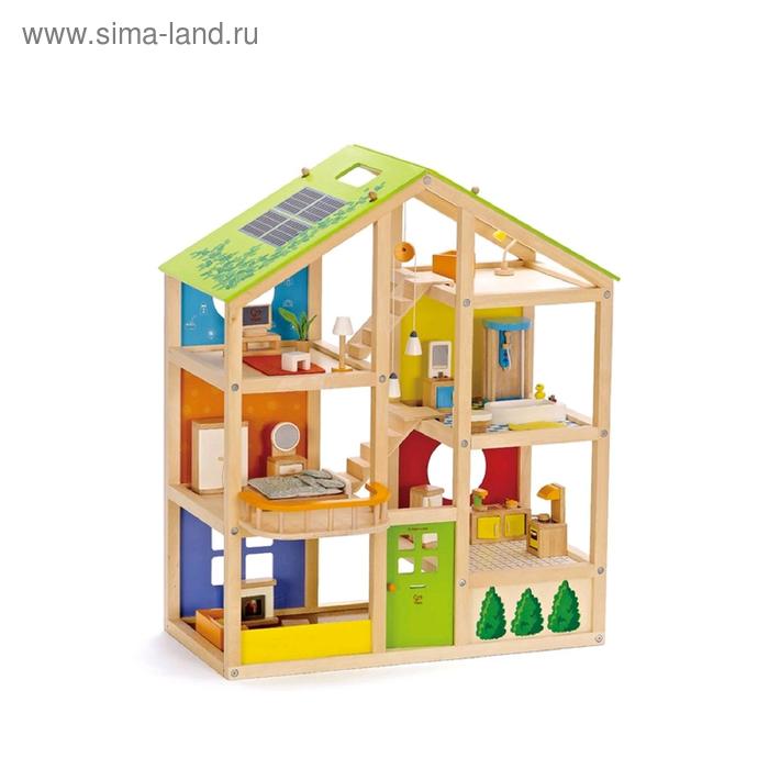 Домик кукольный Hape All Season House, трёхэтажный, с мебелью