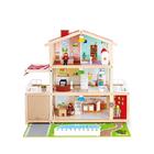 Домик кукольный Hape «Семейный особняк», трёхэтажный, со светом, с куклами и мебелью - Фото 1