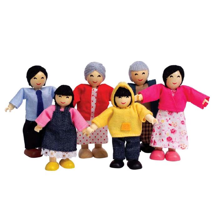 Набор мини-кукол «Счастливая азиатская семья» - фото 1908581600