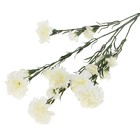 цветы искусственные куст гвоздики 68 см белый - Фото 1