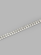 Цепь со стразами, 2 ряда, металл, стекло, 4 мм, 4.5±0.5 м, цвет серебряный - Фото 2