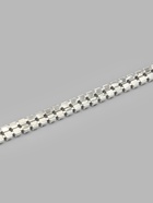 Цепь со стразами, 2 ряда, металл, стекло, 4 мм, 4.5±0.5 м, цвет серебряный - Фото 3