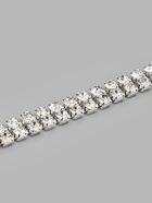 Цепь со стразами, 2 ряда, металл, стекло, 4 мм, 4.5±0.5 м, цвет серебряный - Фото 4