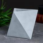 Кашпо бетонное «Абстракция», серое, 9×9×9 см - Фото 2