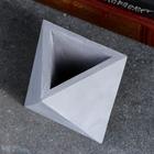 Кашпо бетонное «Абстракция», серое, 9×9×9 см - Фото 4