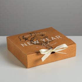 Складная коробка подарочная «Новый год», 20 × 18 × 5 см