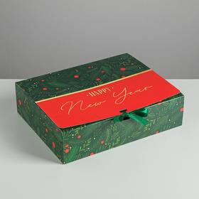 Складная коробка подарочная «С новым годом», 31 × 24,5 × 9 см