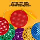 Планшет обучающий «Магнитное рисование», 120 отверстий, цвет синий - Фото 4
