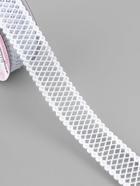 Лента фигурная «Ромбы резные», 25 мм, 9±0.5 м, белая - Фото 2