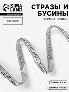 Стразы и бусины термоклеевые, 10 мм, 4.5±0.5 м, цвет серебряный - Фото 1