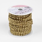Стразы термоклеевые, d=4×12 мм, 4.5±0.5 м, цвет золотой - Фото 3