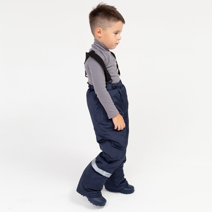 Брюки детские утеплённые, тёмно-синий рост 98 см - Фото 1