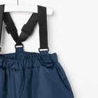 Брюки детские утеплённые, тёмно-синий рост 98 см - Фото 4