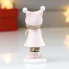 Сувенир полистоун "Совушка в шапке с ушками, с книжкой" розовый с голубым 10х4х3,7 см - Фото 3