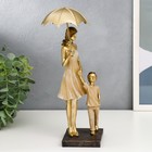 Сувенир полистоун "Мама с сыном на прогулке под зонтом" бежевый 28х11х8 см - Фото 6