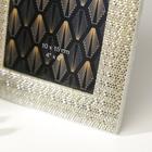 Фоторамка полистоун 10х15 см "Змеиная кожа" серебро  18,7х13,7 см - фото 21101200