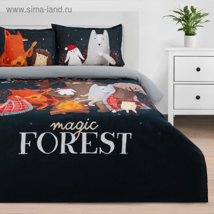 Комплект: пододеяльник и 2 наволочки  Magic forest 143*215 см, 50*70 см - 2 шт, 100% хлопок - Фото 1