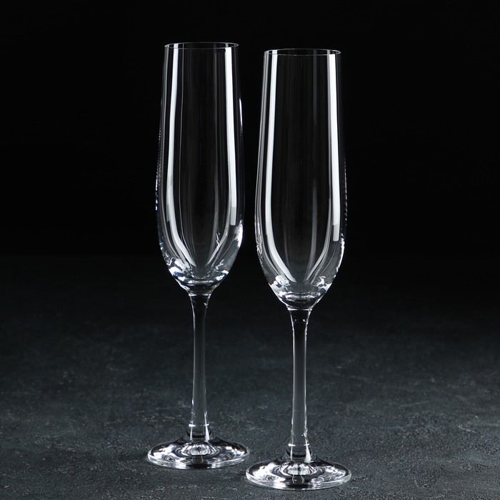 Набор бокалов для шампанского «Виола», 190 мл, 2 шт - Фото 1