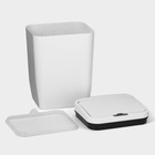 Ведро для мусора сенсорное Доляна, 12 л, белое - Фото 8