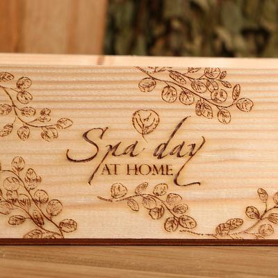 Ящик Spa Day at Home, 24.5×14×8 см, деревянный, МИКС