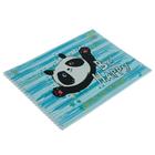 Альбом для рисования А4, 20 листов на гребне "Счастливая панда", обложка мелованный картон, выборочный лак, 2 листа-трафарета - Фото 2