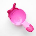 Ковш для купания и мытья головы, детский банный ковшик, хозяйственный «Зайка» 500 мл., цвет розовый - Фото 4