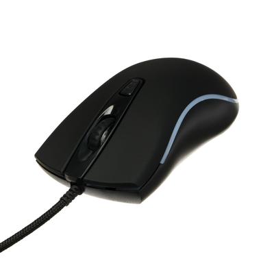 Мышь Qumo Onyx RGB M73, игровая, проводная, оптическая, 2400 dpi,  4 кнопки, USB,RGB, чёрная
