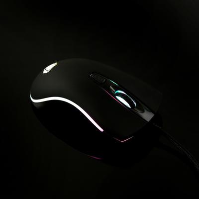 Мышь Qumo Onyx RGB M73, игровая, проводная, оптическая, 2400 dpi,  4 кнопки, USB,RGB, чёрная